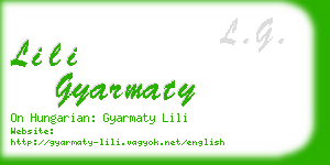 lili gyarmaty business card